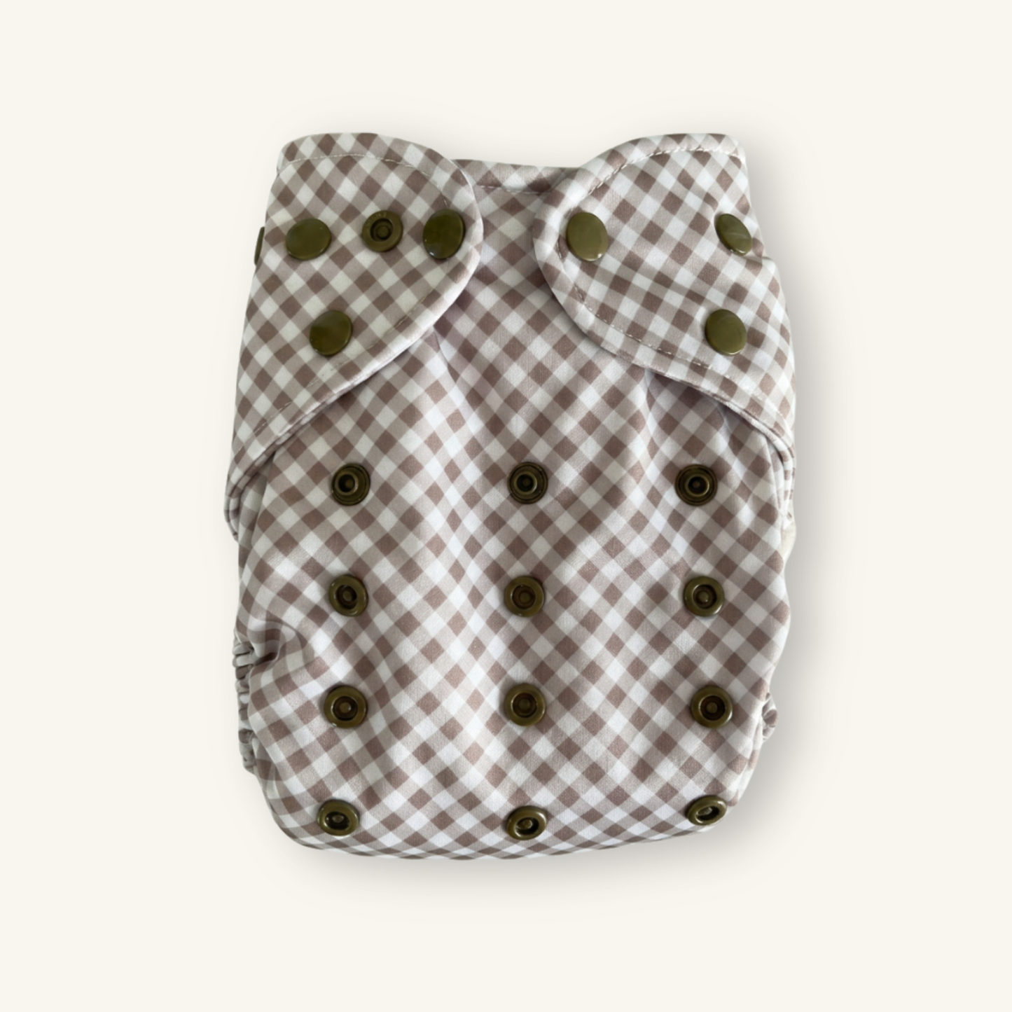 Toffee Gingham Cloth Nappy