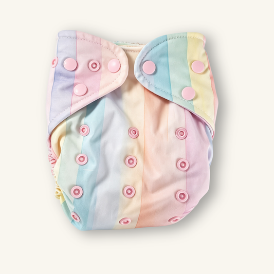 Pastel Stripes Cloth Nappy