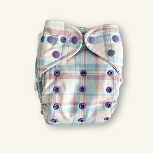 Pastel Plaid Cloth Nappy