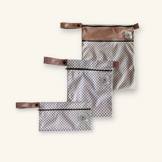 Toffee Gingham Wet Bag