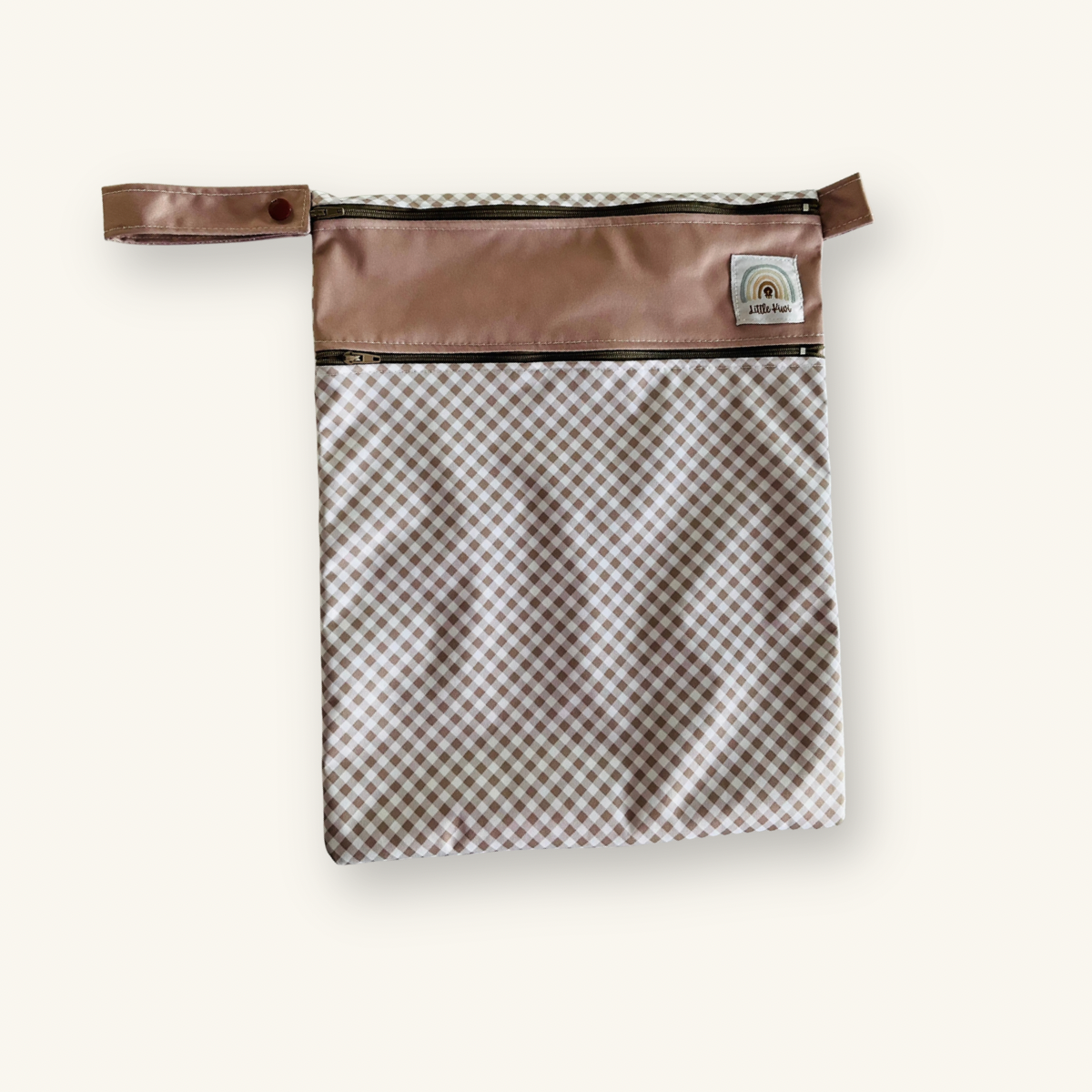 Toffee Gingham Wet Bag
