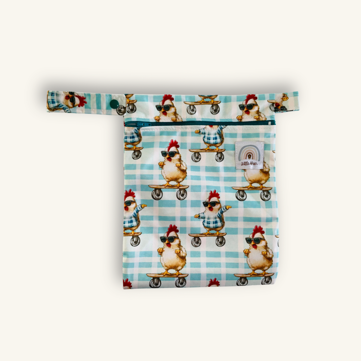 Rolling Roosters Wet Bag