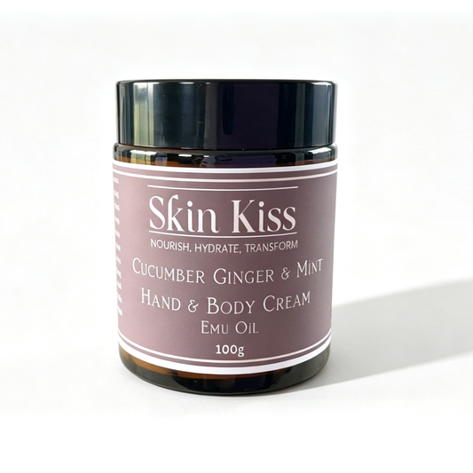 Skin Kiss Cucumber Ginger & Mint Hand & Body Cream with Emu Oil