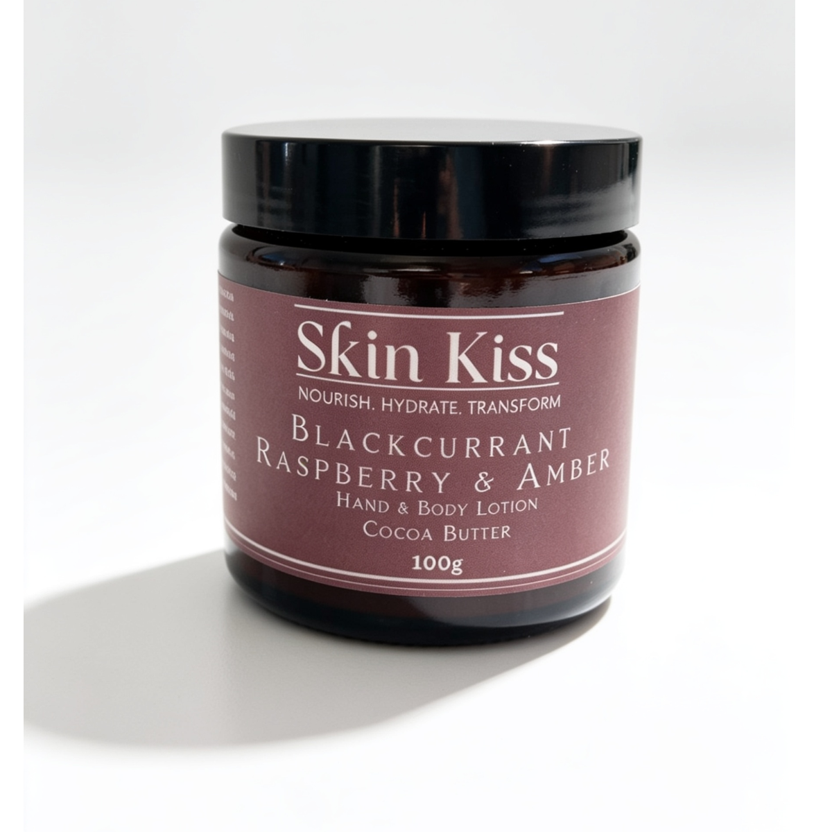 Skin Kiss Blackcurrant & Amber Raspberry Hand & Body Lotion with Cocoa Butter