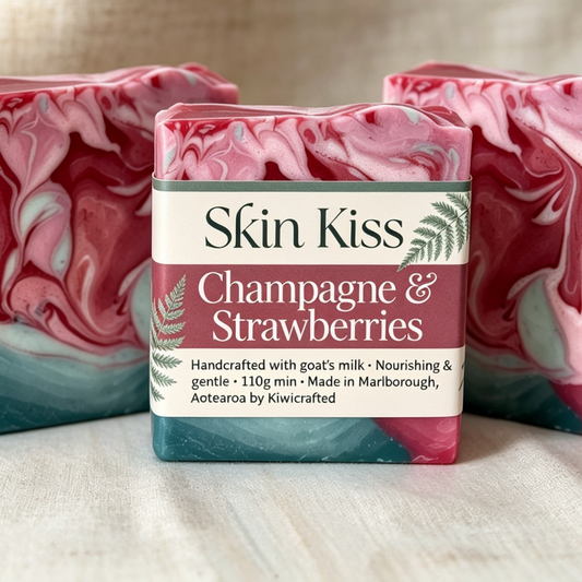 Champagne Strawberries | Effervescent Fruity Artisan Soap Bar