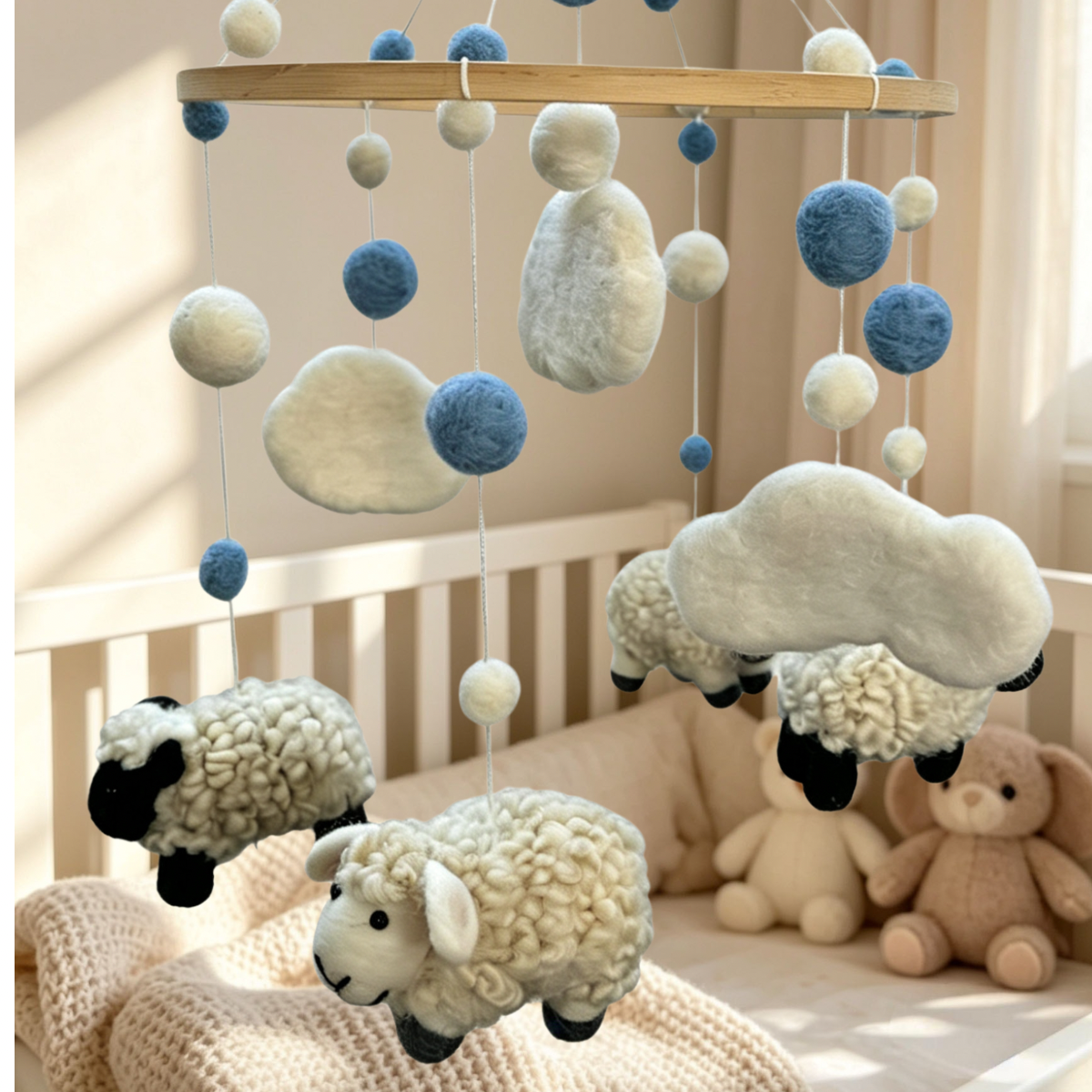 Sky Flock Needle Felt Mobile