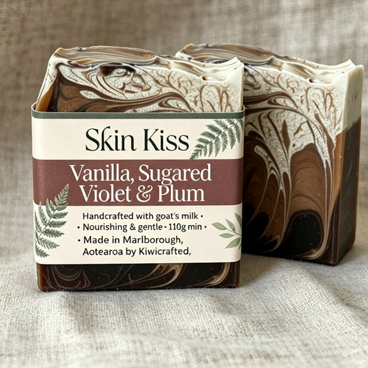 Vanilla, Sugared Violet & Plum | Gourmand Artisan Soap Bar