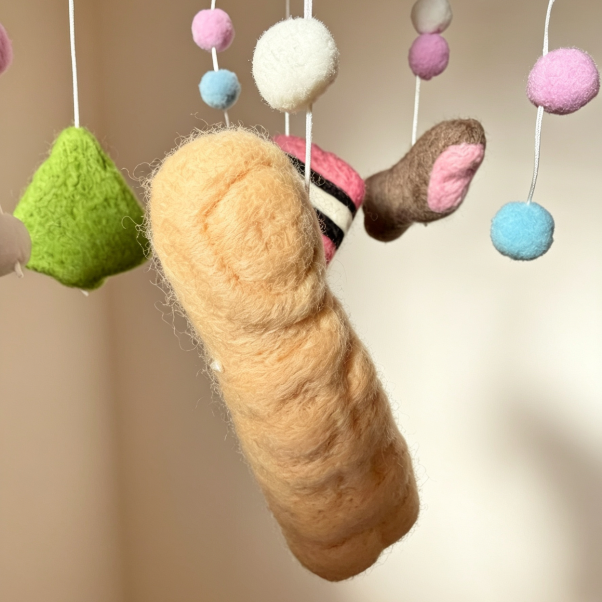 Lollipop Skies Needle Felt Mobile