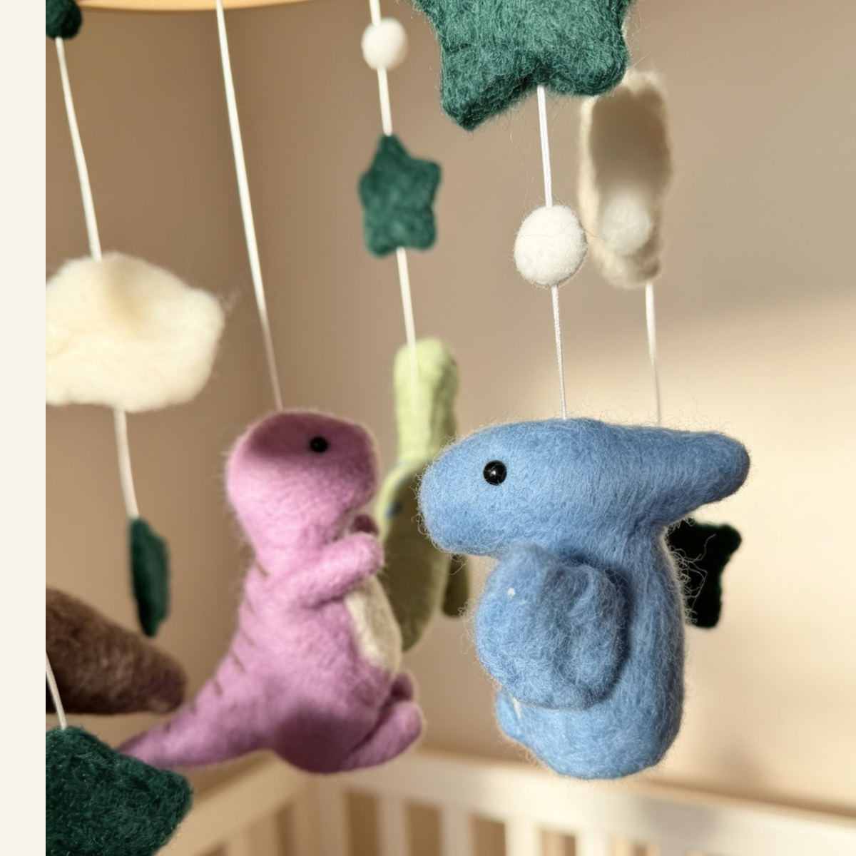 Dino Sky Needle Felt Mobile