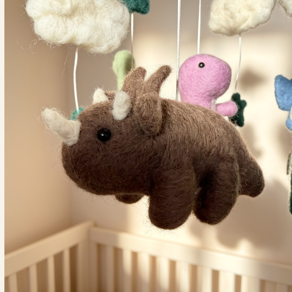 Dino Sky Needle Felt Mobile