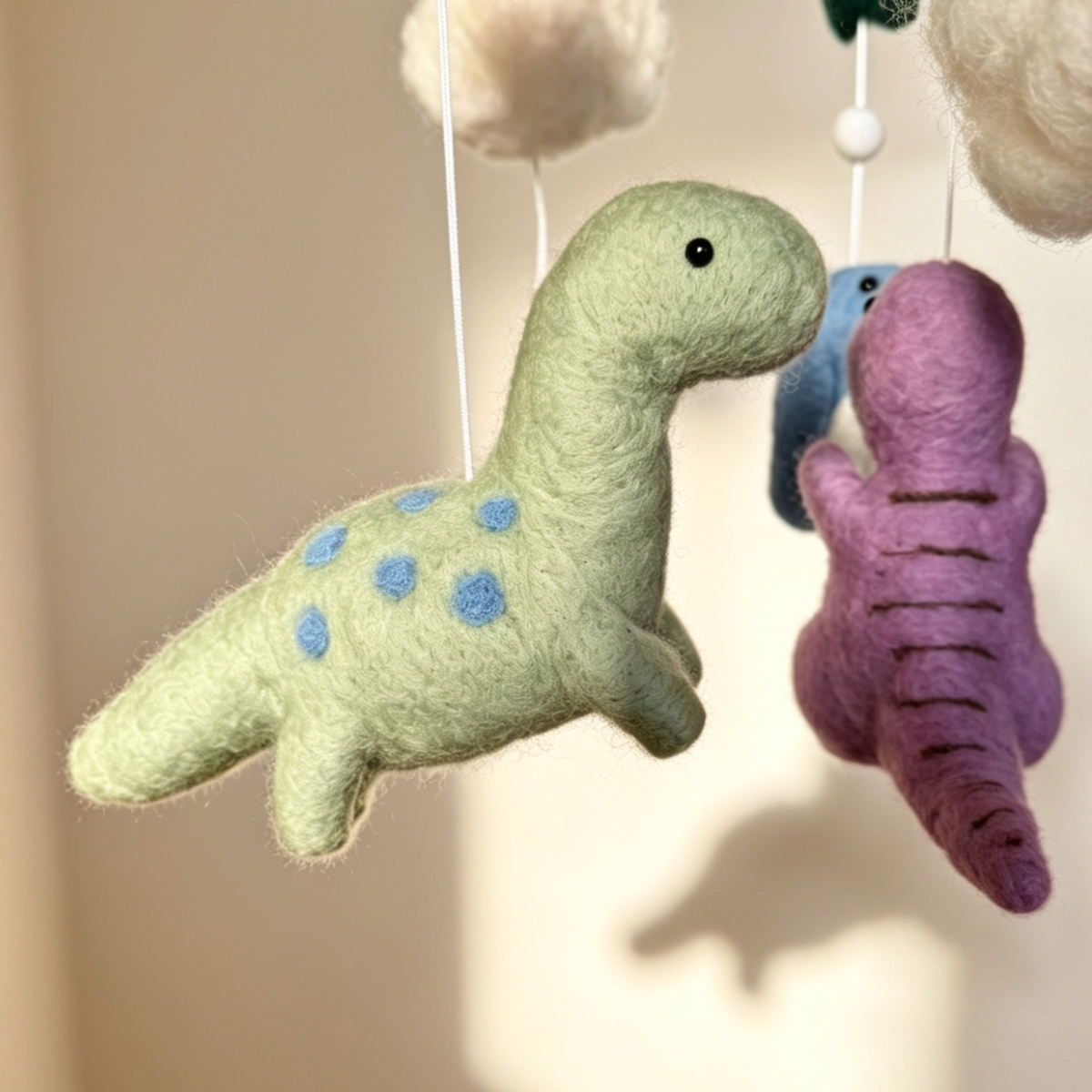 Dino Sky Needle Felt Mobile