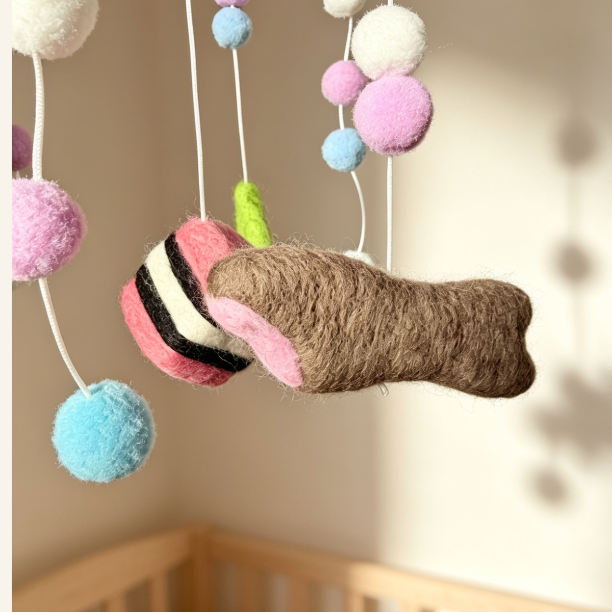 Lollipop Skies Needle Felt Mobile