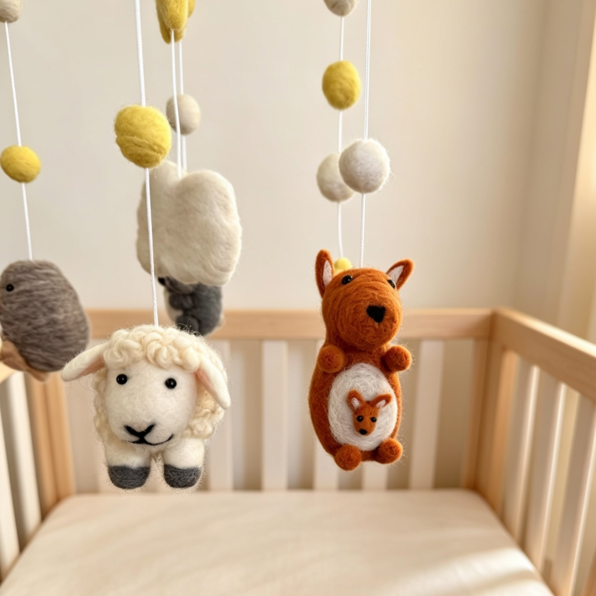 Kiwi Aussie Adventures Needle Felted Mobile