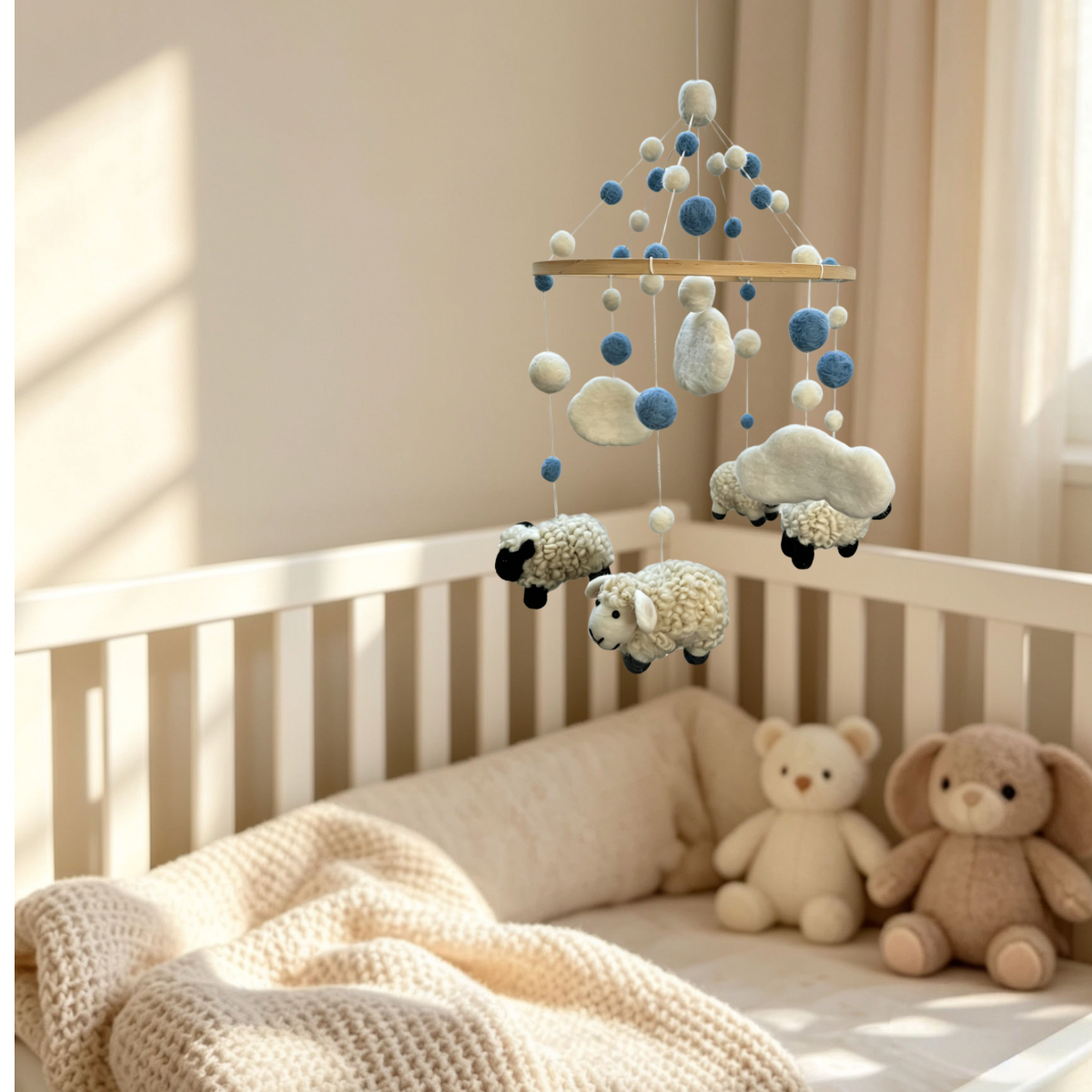 Sky Flock Needle Felt Mobile